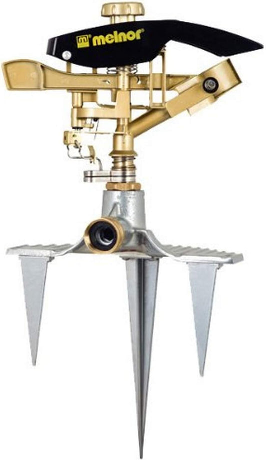 Impact Sprinker; Pulsating Action; Metal Head with 3-Pronged Step-Spike; Waters up to 106' Diamter