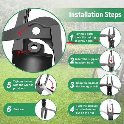 Stand Up Weed Puller Tool with 46″ Long Handle, Manual Weeder Tool