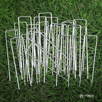 10-Pack 6 Inch Heavy Duty Landscape Staples, 11 Gauge U-Pins