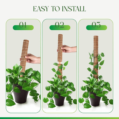 Moss Pole for Plants Monstera, Extendable Plant Sticks Support, 2Pcs