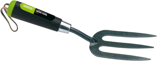 Garden Hand Fork | Heavy Duty Carbon Steel Weeding Tool | Soft Grip Plastic Handle | 88807