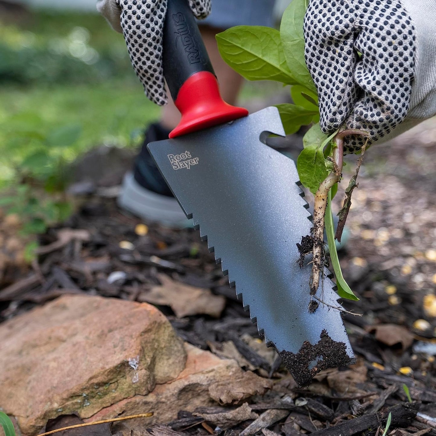 Root Slayer 16011 Heavy Duty Garden Trowel, Red