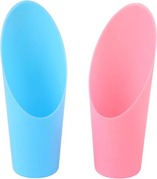 2 Pcs Bonsai Soil Scoops, 6.4in Long Plastic Cups Garden Soil Scoops Small Gardening Tool Colorful Bucket Shovel Mini Potting Scoopers Bonsai Tool for Plant Flower Succulent