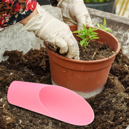 2 Pcs Bonsai Soil Scoops, 6.4in Long Plastic Cups Garden Soil Scoops Small Gardening Tool Colorful Bucket Shovel Mini Potting Scoopers Bonsai Tool for Plant Flower Succulent