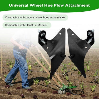 Wheel Hoe Plow Set Fits Planet Jr. & Other Models Left Right Blades