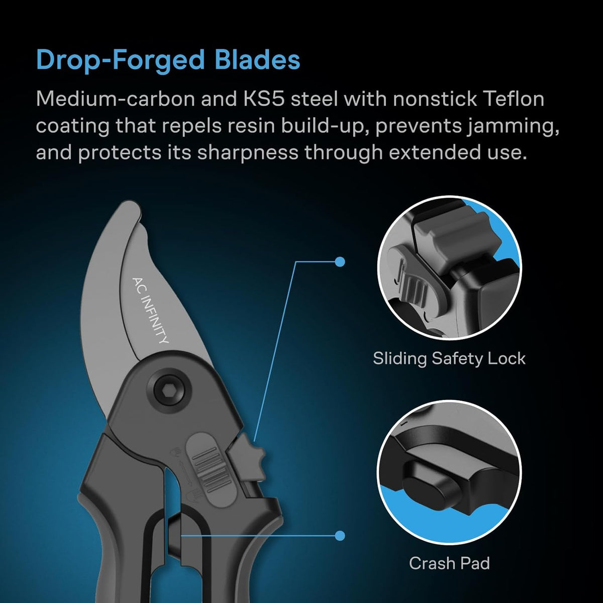 6.6” Stainless Steel Pruning Shear 2-Pack.