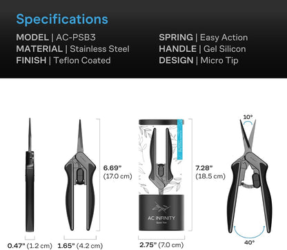 6.6” Stainless Steel Pruning Shear 2-Pack.