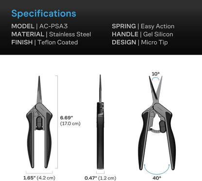 6.6” Stainless Steel Pruning Shear 2-Pack.
