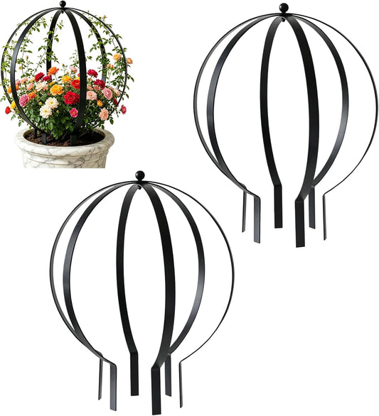 2PCS Metal Garden Obelisk Trellis for Climbing Plants Outdoor
