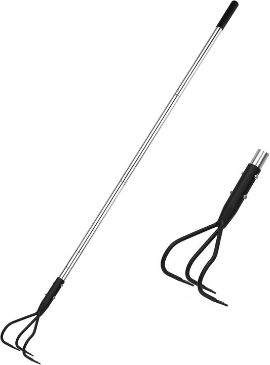 3-Tine Long Handle Tiller Garden Cultivator