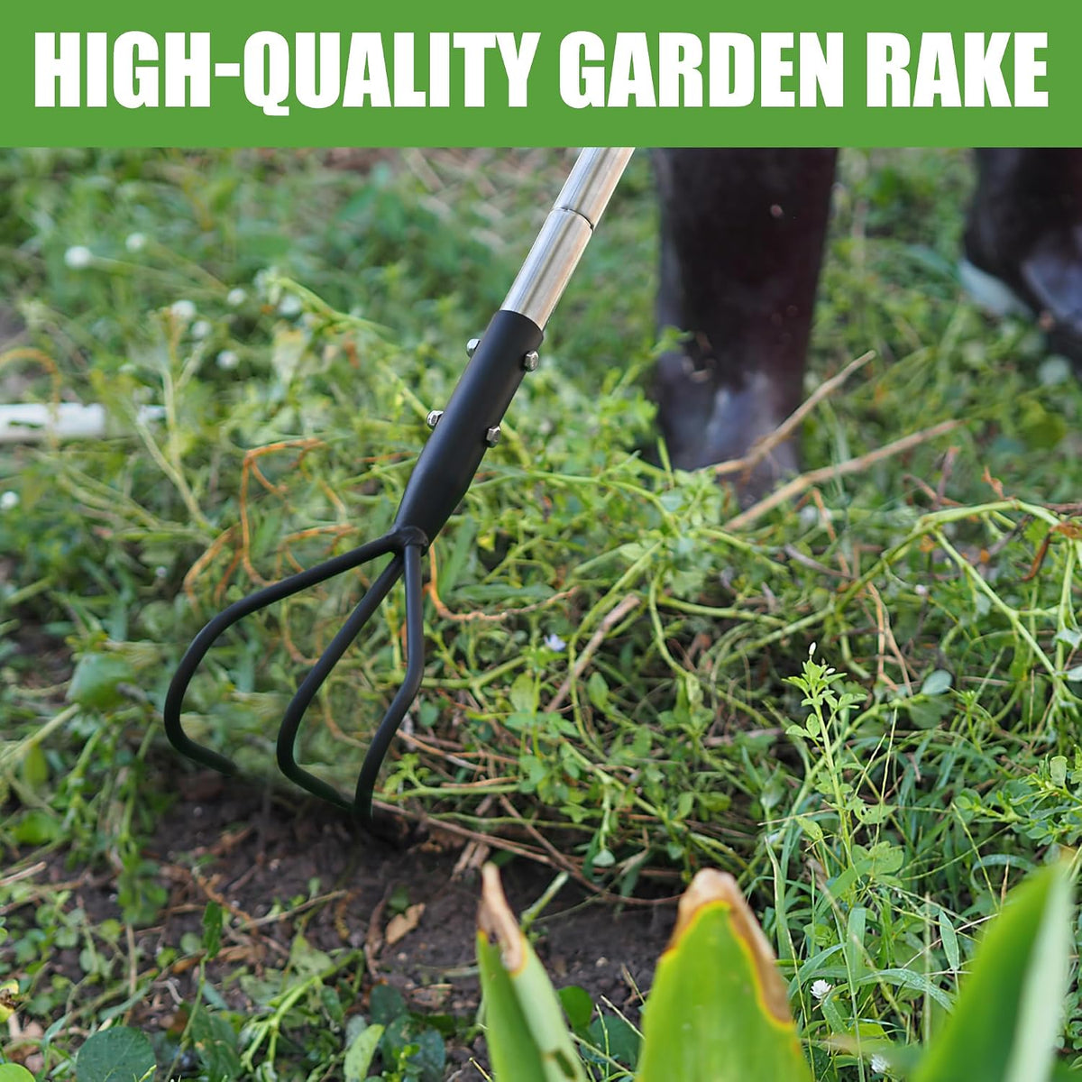 3-Tine Long Handle Tiller Garden Cultivator