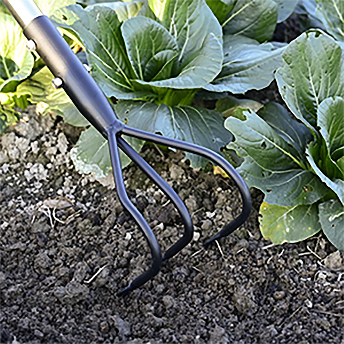 3-Tine Long Handle Tiller Garden Cultivator