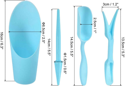 Garden Shovel Hand Tools Transplanting Succulent Cultivation Digging Scoops Kits, Green