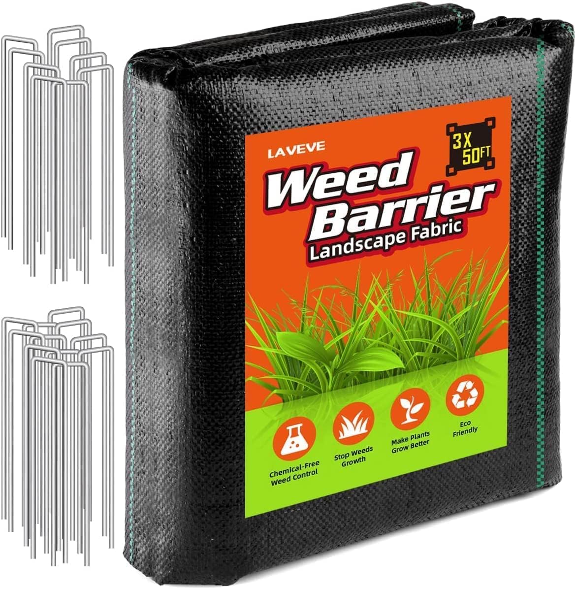 3FT x 50FT Weed Barrier Landscape Fabric Heavy Duty