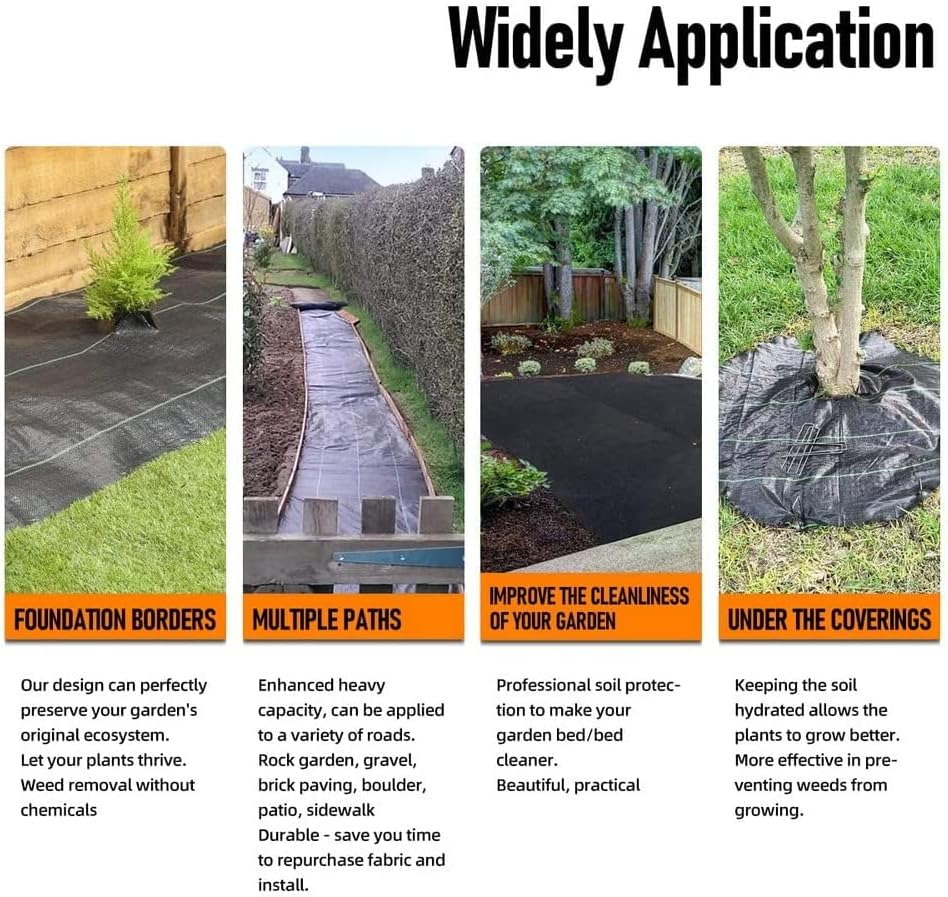 3FT x 50FT Weed Barrier Landscape Fabric Heavy Duty