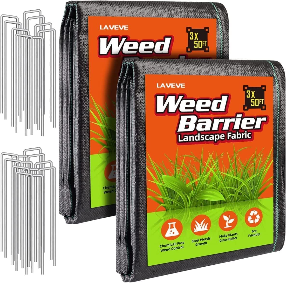 3FT x 50FT Weed Barrier Landscape Fabric Heavy Duty