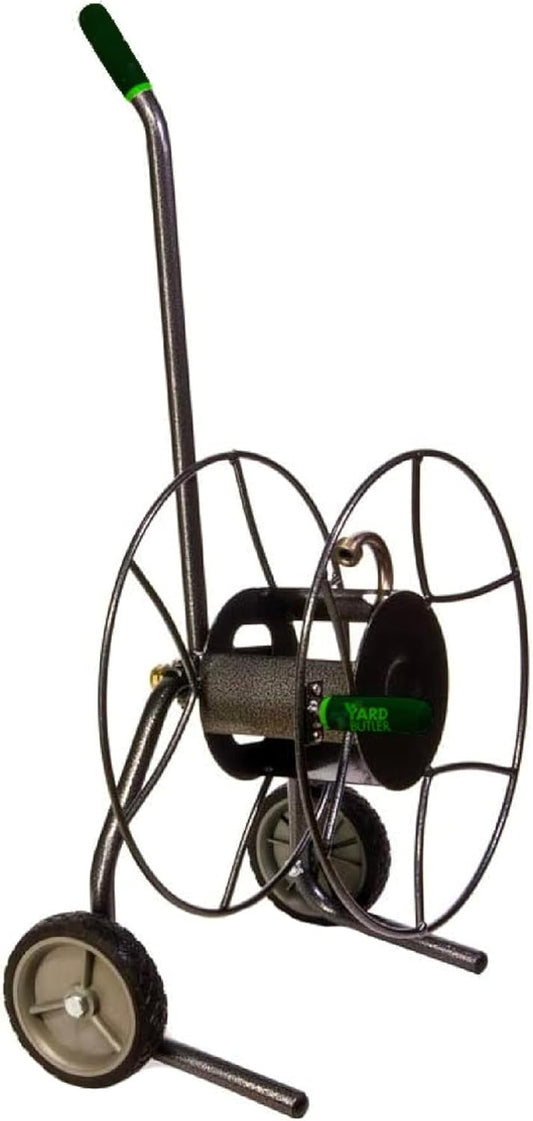 IHTC-1 Compact Garden Hose Truck, 100 ft - Backyard Hose Reel Cart for Convenient Storage - Lawn Care Essential - Tangle & Kink-Free - Rust-Resistant - Leakproof - Easy to Use