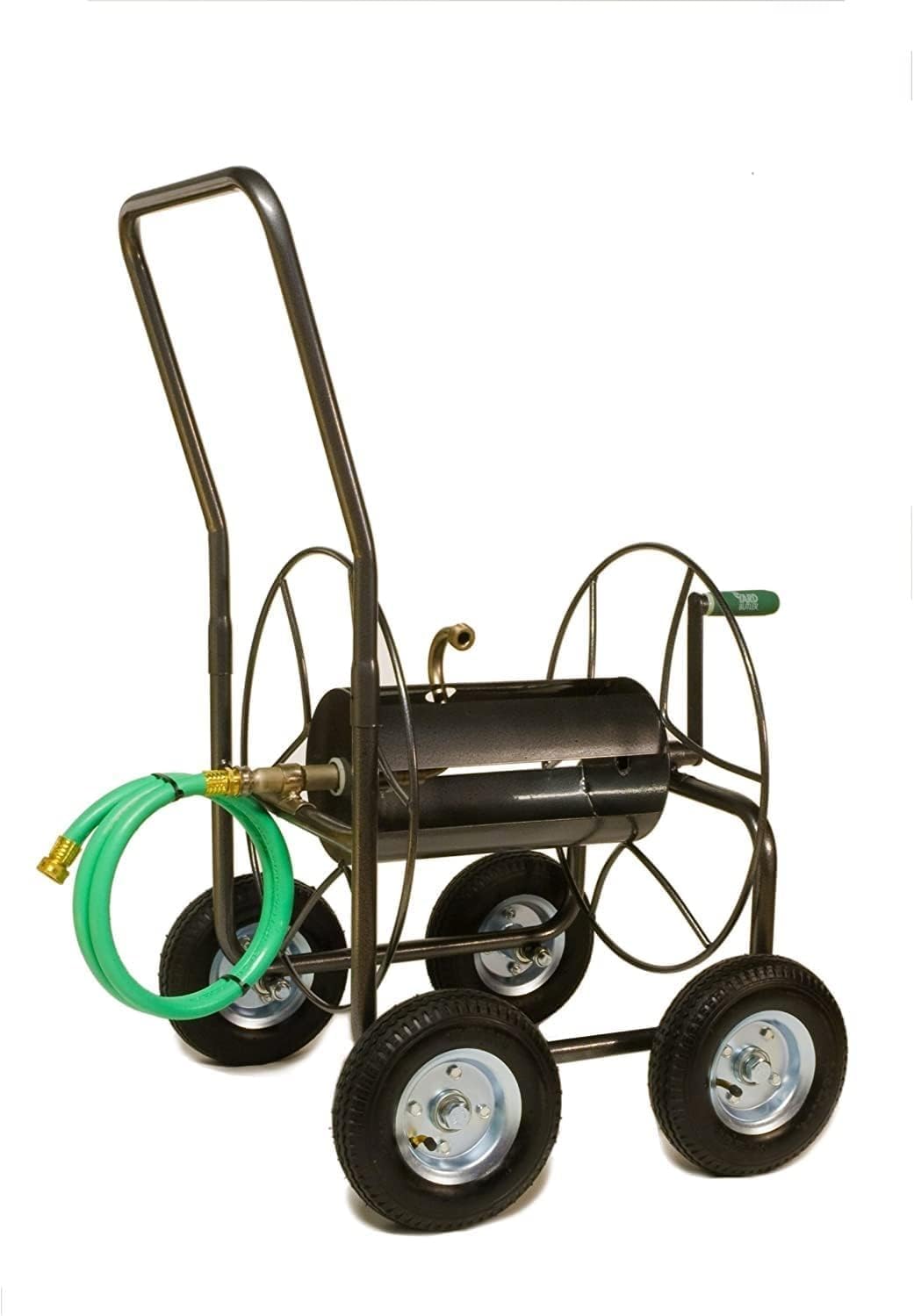 IHTC-1 Compact Garden Hose Truck, 100 ft - Backyard Hose Reel Cart for Convenient Storage - Lawn Care Essential - Tangle & Kink-Free - Rust-Resistant - Leakproof - Easy to Use