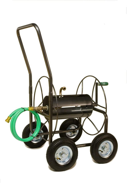 IHTC-1 Compact Garden Hose Truck, 100 ft - Backyard Hose Reel Cart for Convenient Storage - Lawn Care Essential - Tangle & Kink-Free - Rust-Resistant - Leakproof - Easy to Use
