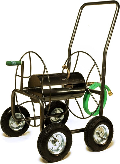IHTC-1 Compact Garden Hose Truck, 100 ft - Backyard Hose Reel Cart for Convenient Storage - Lawn Care Essential - Tangle & Kink-Free - Rust-Resistant - Leakproof - Easy to Use