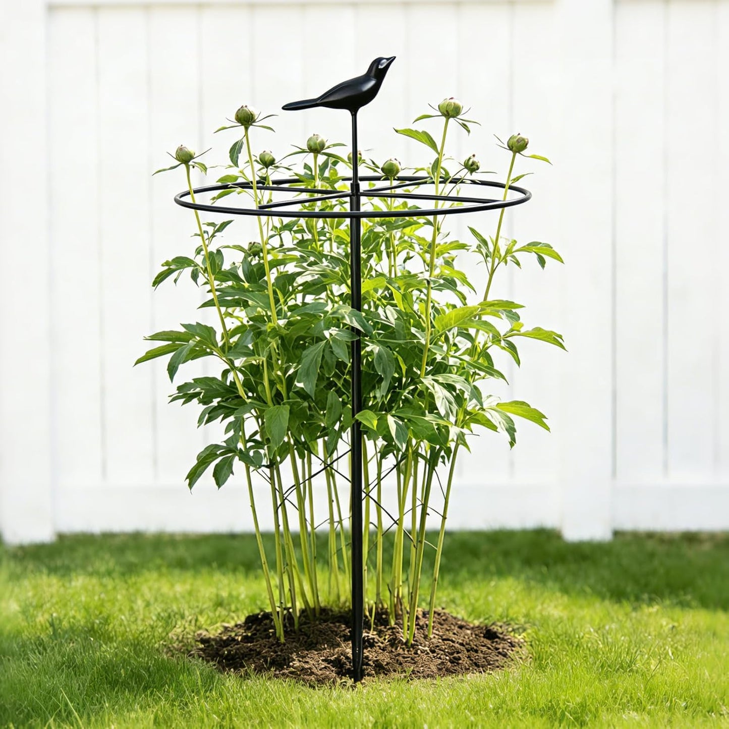 32" Metal Trellis for Climbing Plants - Decorative Garden Stakes