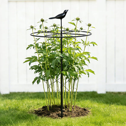 32" Metal Trellis for Climbing Plants - Decorative Garden Stakes