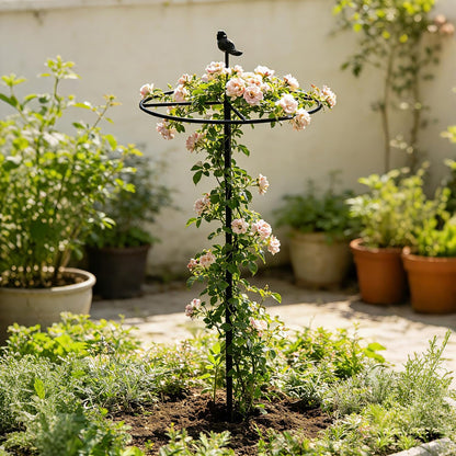 32" Metal Trellis for Climbing Plants - Decorative Garden Stakes