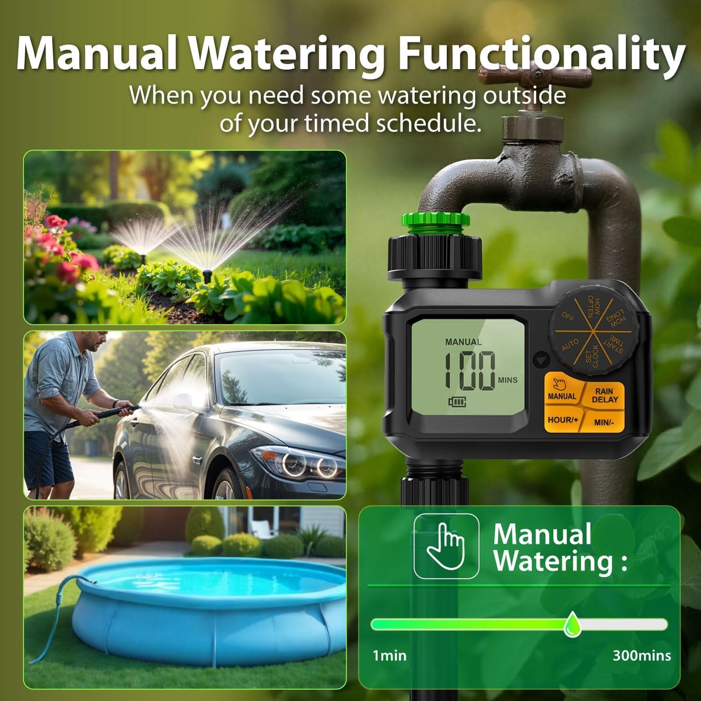 Sprinkler Timer: Hose Water Timer Programmable for Outdoor Garden, Watering