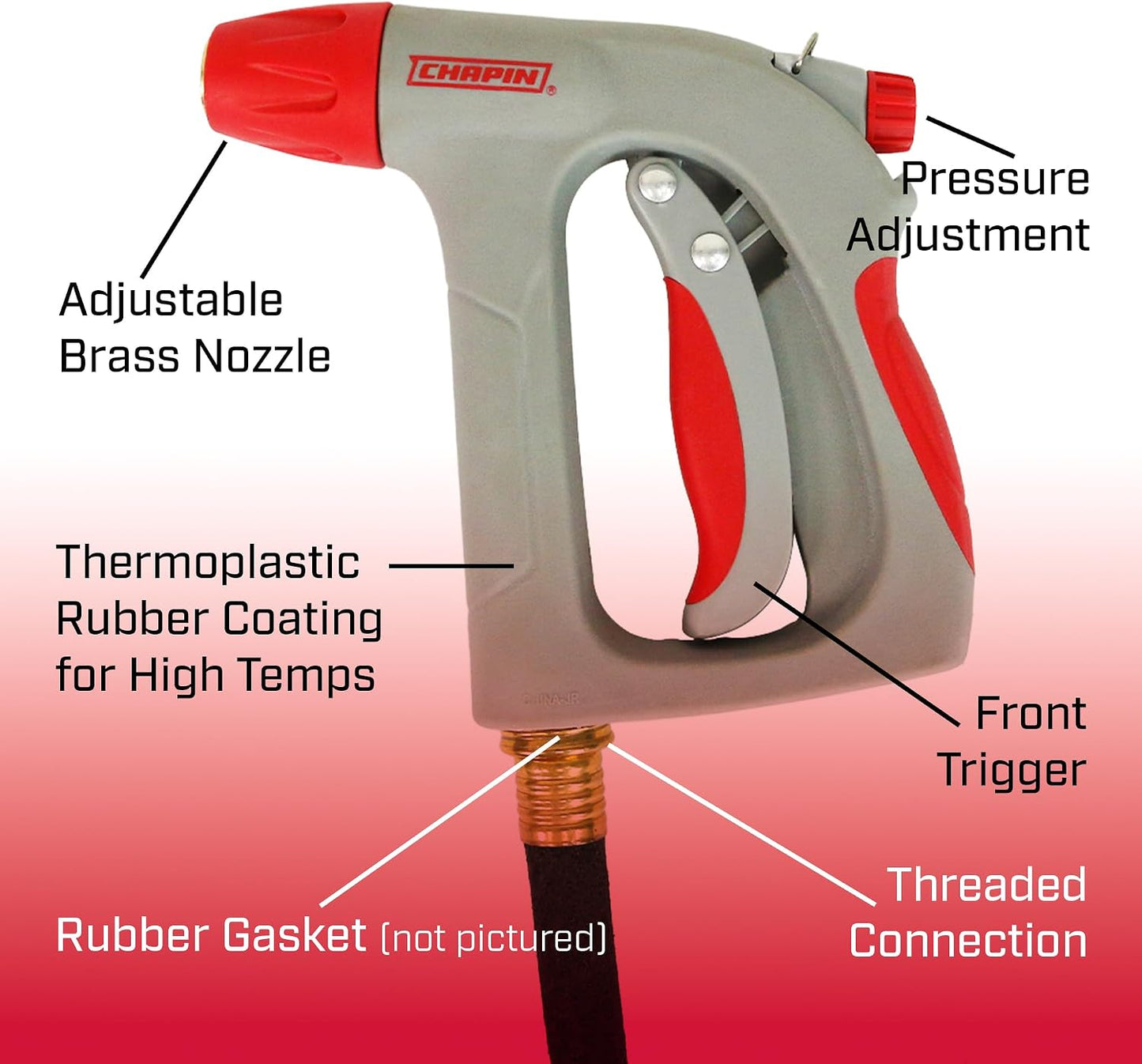 4693 High-Temp Hot Water Pistol Grip Spray Nozzle