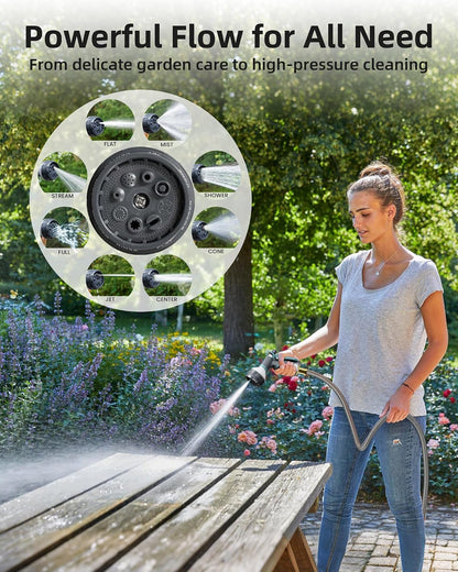 Retractable Garden Hose Reel 1/2 Inch x 100 ft,Automatic Slow Rewind System