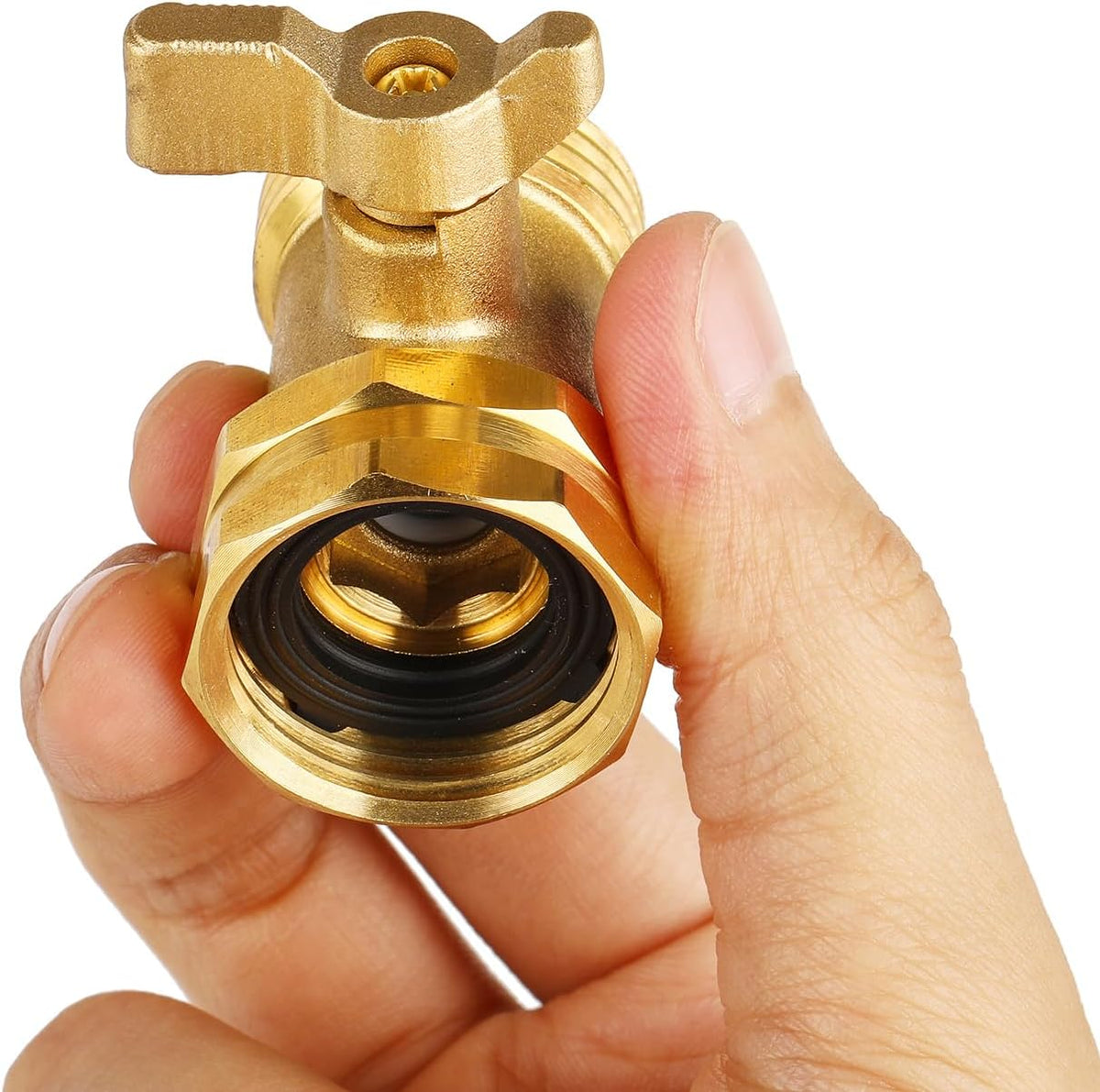 2 Pack Garden Hose Shut Off Valve - Extended Handle
