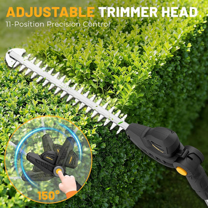 Pole Hedge Trimmer Cordless Compatible with Dewalt 20V MAX Battery