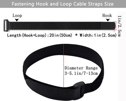 10 Pack(20x1 Inch) Reusable Fastening Cable Straps,Cinch Straps
