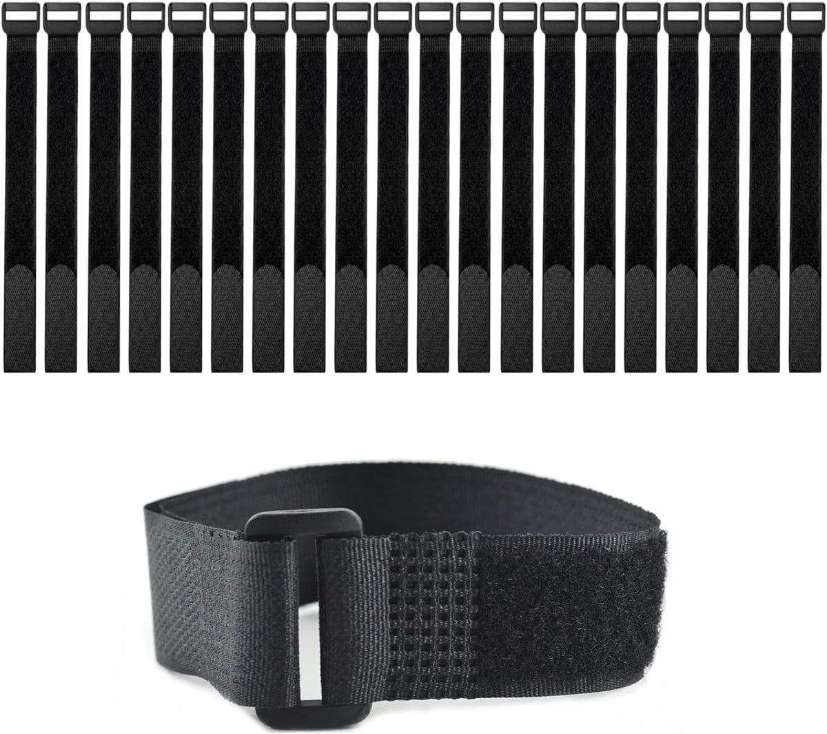10 Pack(20x1 Inch) Reusable Fastening Cable Straps,Cinch Straps