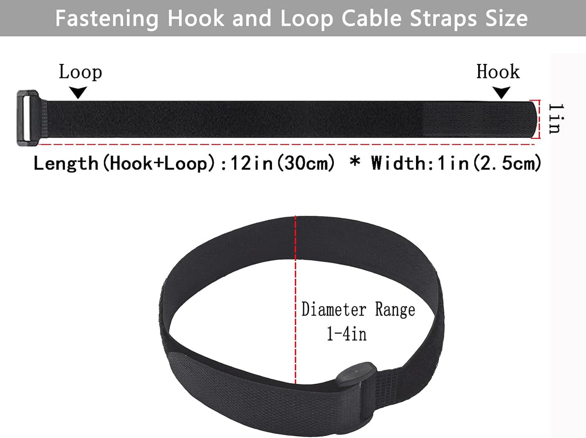10 Pack(20x1 Inch) Reusable Fastening Cable Straps,Cinch Straps