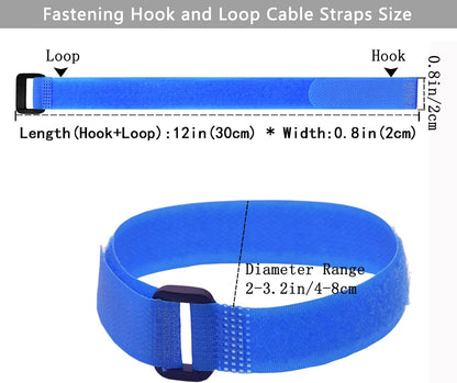 10 Pack(20x1 Inch) Reusable Fastening Cable Straps,Cinch Straps