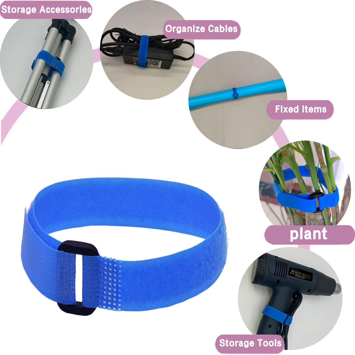 10 Pack(20x1 Inch) Reusable Fastening Cable Straps,Cinch Straps