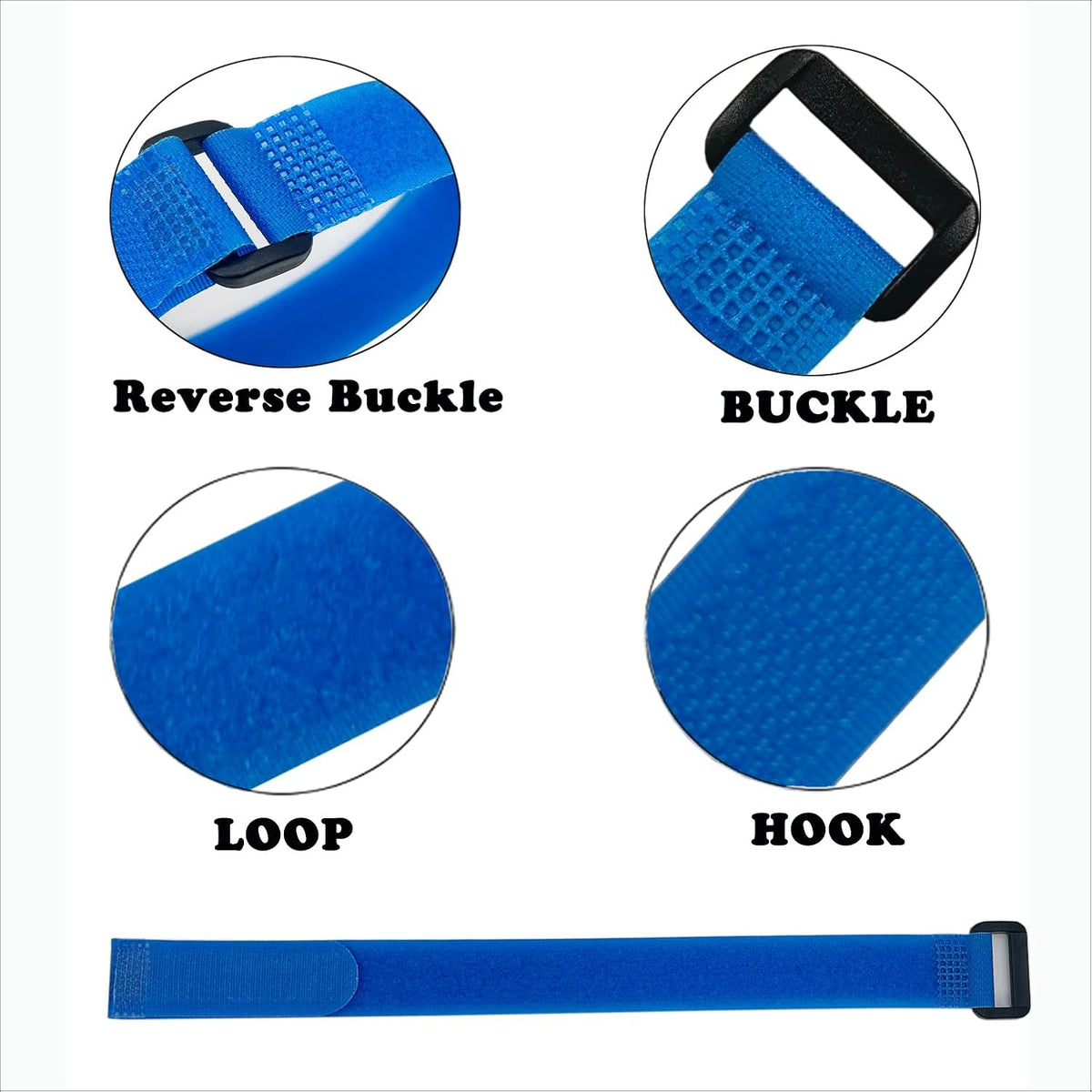 10 Pack(20x1 Inch) Reusable Fastening Cable Straps,Cinch Straps