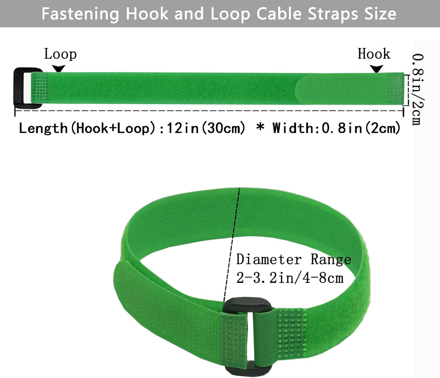 10 Pack(20x1 Inch) Reusable Fastening Cable Straps,Cinch Straps