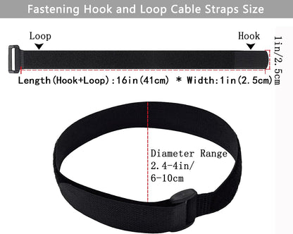 10 Pack(20x1 Inch) Reusable Fastening Cable Straps,Cinch Straps