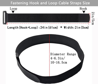 10 Pack(20x1 Inch) Reusable Fastening Cable Straps,Cinch Straps
