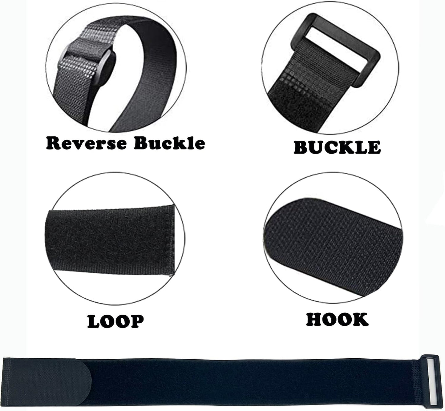 10 Pack(20x1 Inch) Reusable Fastening Cable Straps,Cinch Straps