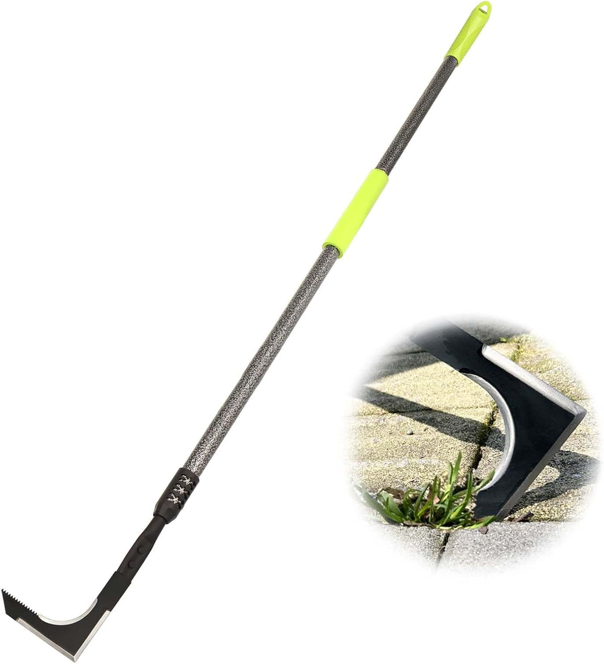 Crack Weeder, 48" Long Handle Crevice Weeding Tool with Soft Grip
