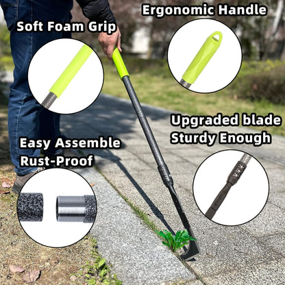 Crack Weeder, 48" Long Handle Crevice Weeding Tool with Soft Grip