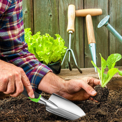 Product Image Garden Shovel Aluminum Alloy Heavy Duty Trowel Garden Tool Small Shovels for Digging Metal Hand Trowel Spade with Soft TPR Handle for Lawn Yard Farm Home Shop Planting(12 Pcs)
