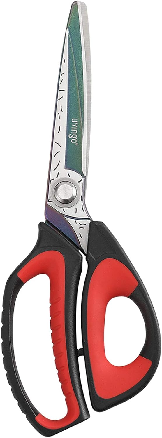 10" Heavy Duty Multipurpose Shears for Shop & Garden (Red/Black)