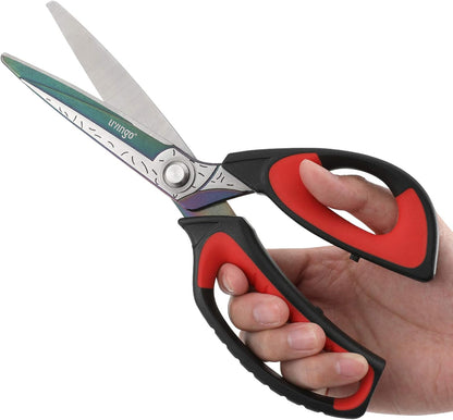 10" Heavy Duty Multipurpose Shears for Shop & Garden (Red/Black)