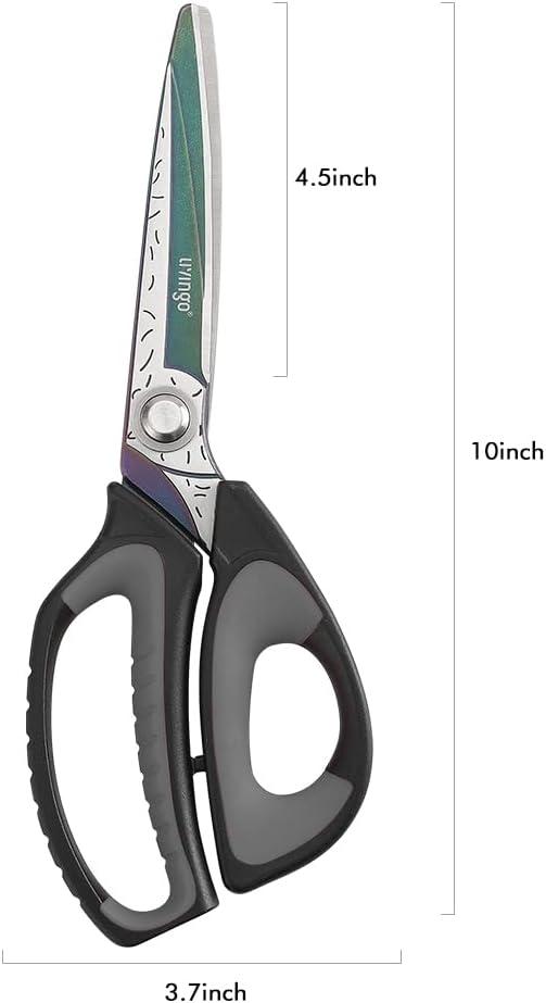 10" Heavy Duty Multipurpose Shears for Shop & Garden (Red/Black)