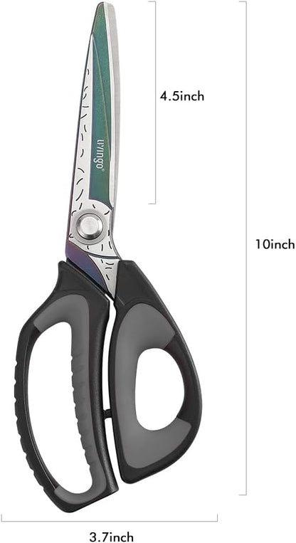 10" Heavy Duty Multipurpose Shears for Shop & Garden (Red/Black)