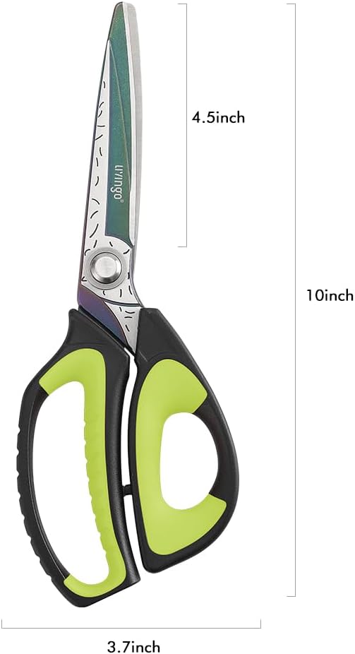 10" Heavy Duty Multipurpose Shears for Shop & Garden (Red/Black)